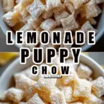 Pinterest pin (Design 1) for Zesty Lemonade Puppy Chow: A Fun, Sweet Treat You'll Love