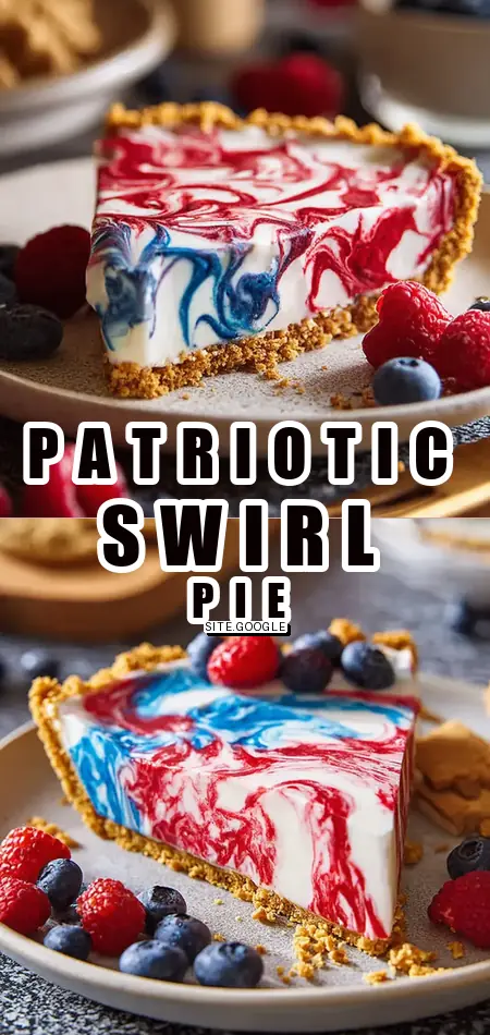 Pinterest pin (Design 1) for 4th of July Swirl Pie – A Festive No-Bake Patriotic Dessert