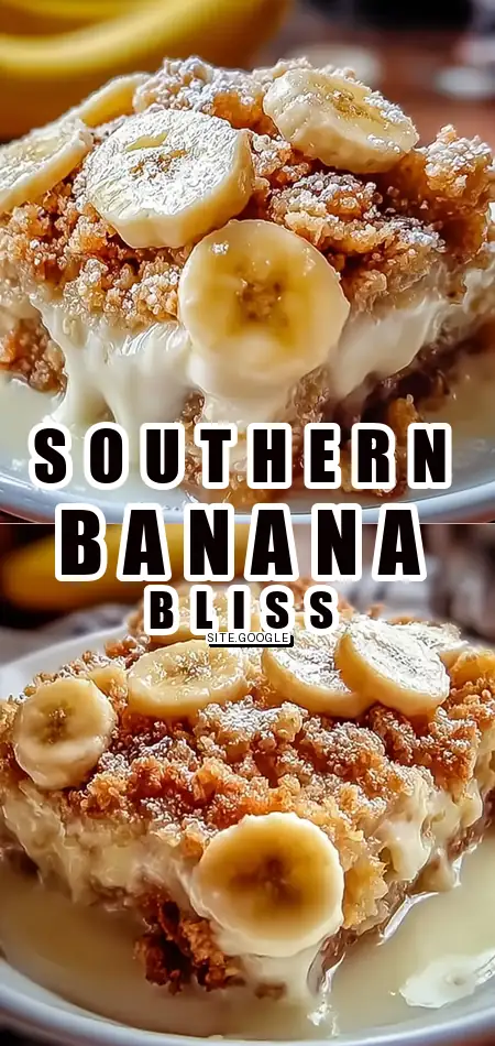 Pinterest pin (Design 1) for Indulgent Southern Banana Cobbler That'll Lift Your Spirits