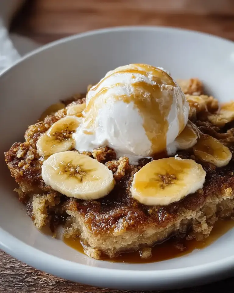 A delicious plate of Southern Banana Cobbler