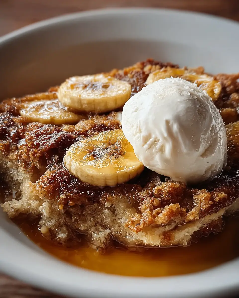 A delicious plate of Southern Banana Cobbler