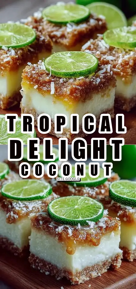 Pinterest pin (Design 1) for Tropical Delight Coconut Lime Bars You Need to Try