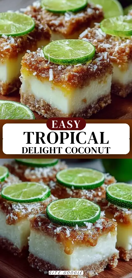 Pinterest pin (Design 3) for Tropical Delight Coconut Lime Bars You Need to Try