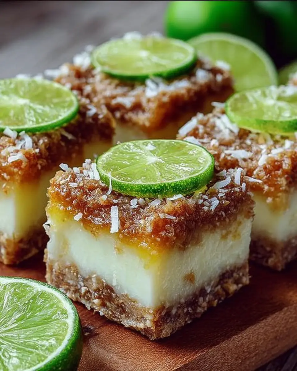 A delicious plate of Tropical Delight Coconut Lime Bars You Need to Try