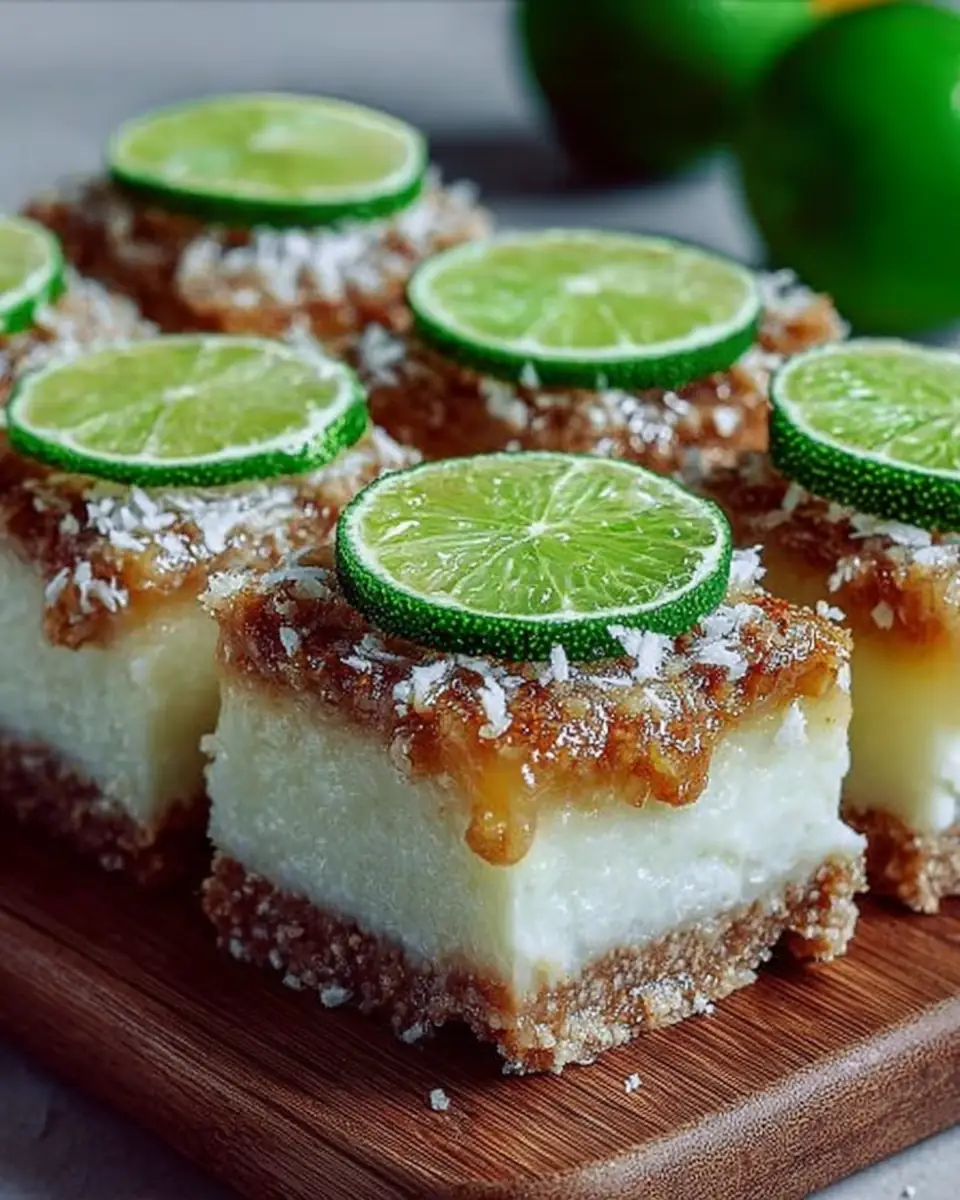 A delicious plate of Tropical Delight Coconut Lime Bars You Need to Try