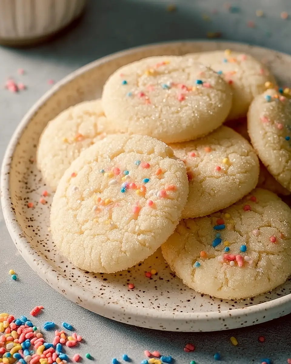 A delicious plate of 3-Ingredient Easy Sugar Cookies