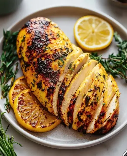 A delicious plate of Air Fryer Chicken Breast