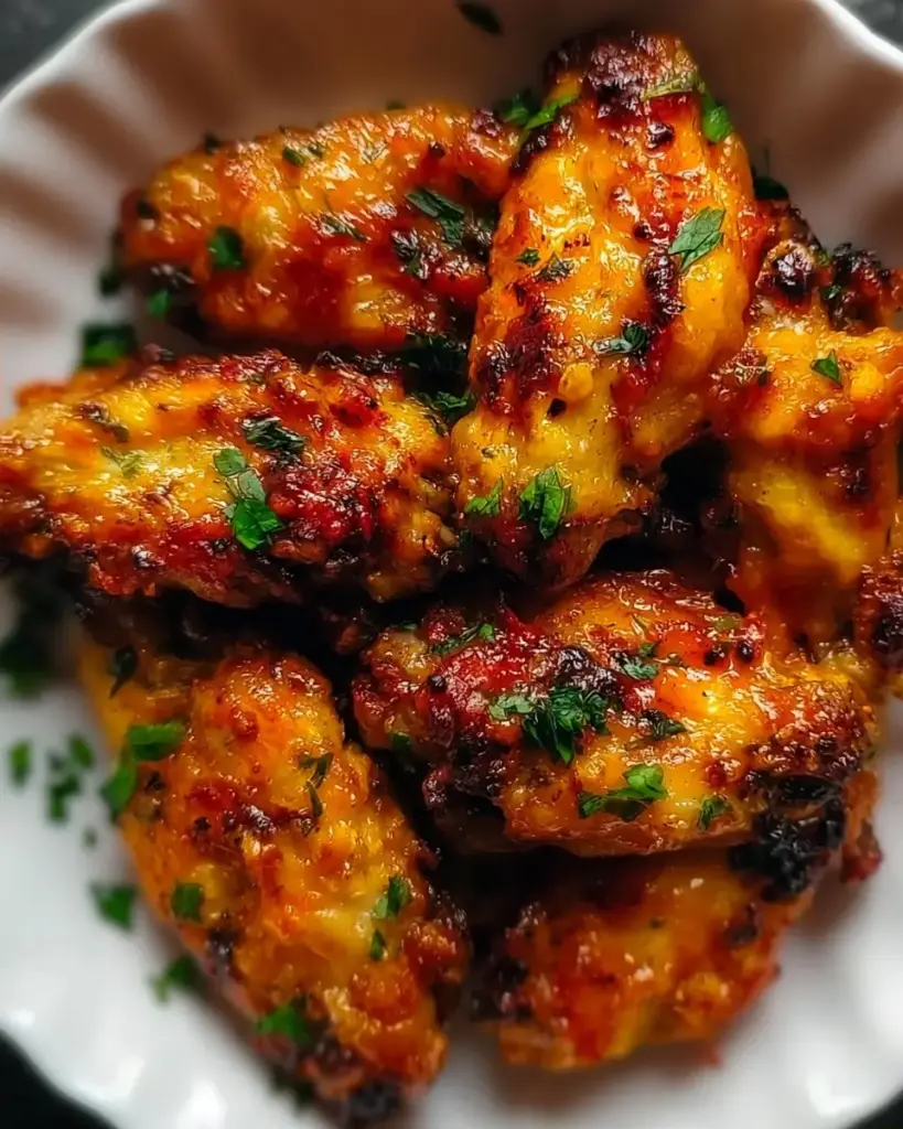 A delicious plate of Air Fryer Chicken Wings