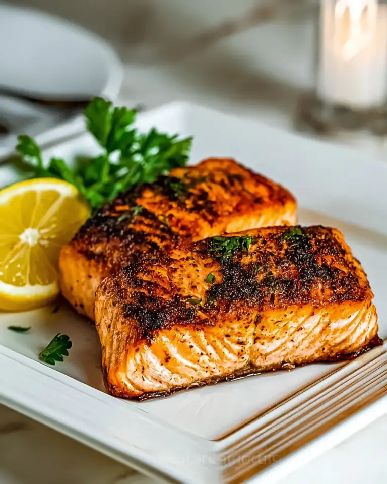 A delicious plate of Air Fryer Salmon