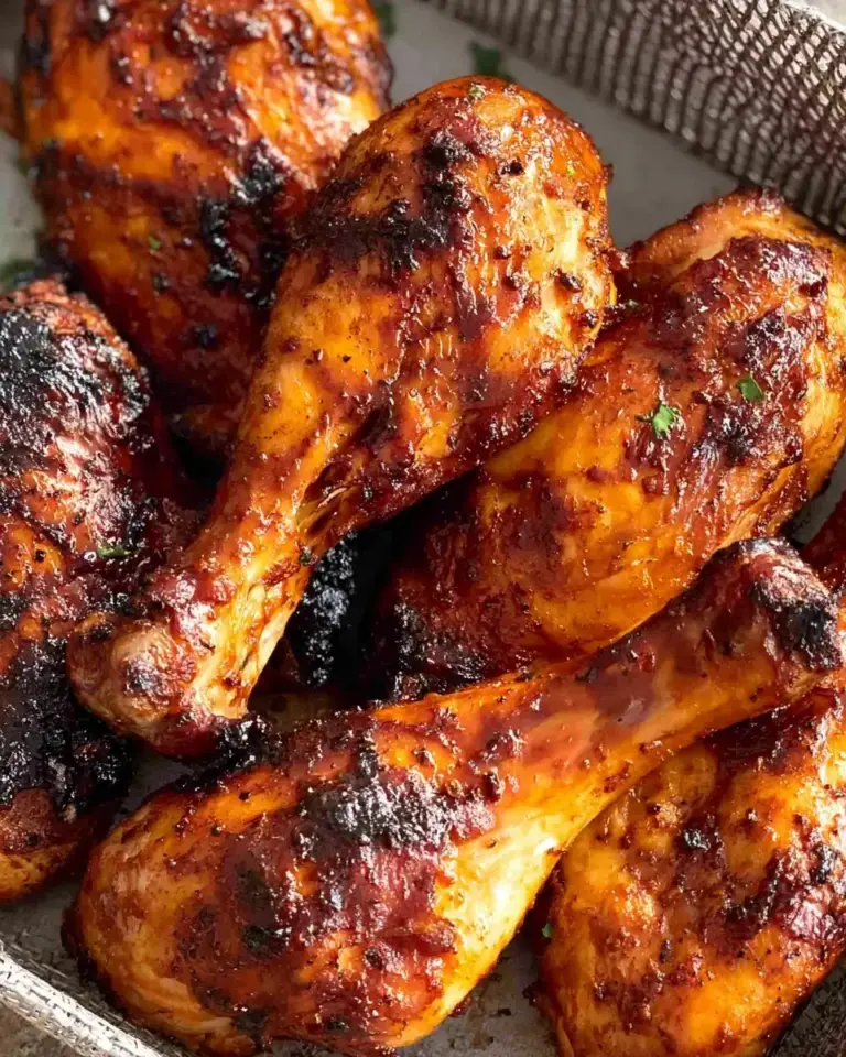 A delicious plate of BBQ Chicken Legs