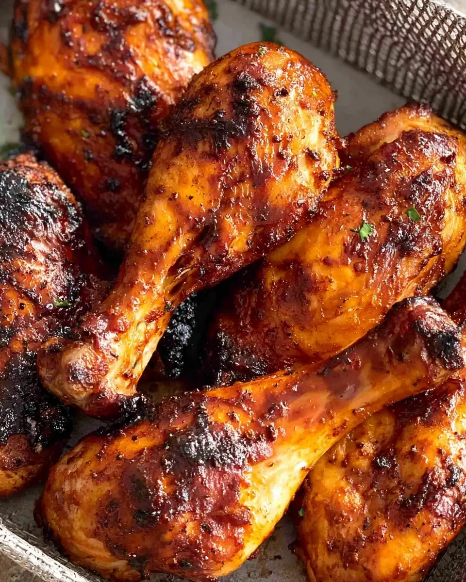 A delicious plate of BBQ Chicken Legs