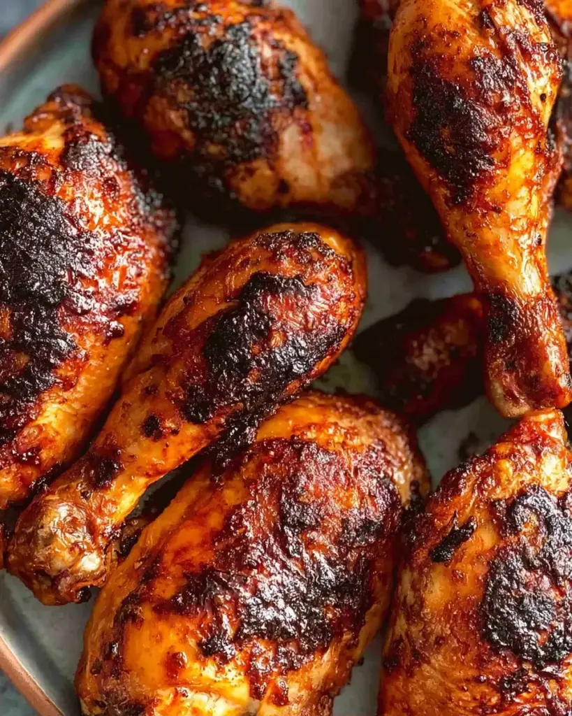 A delicious plate of BBQ Chicken Legs