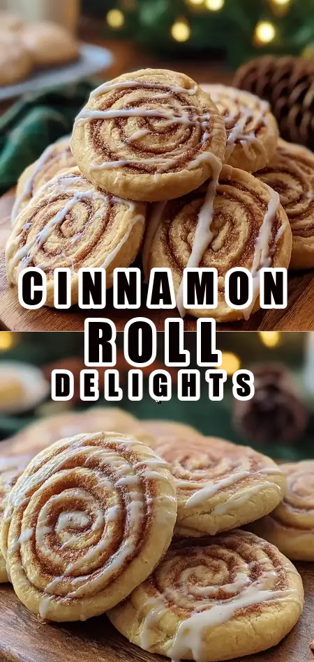 Pinterest pin (Design 1) for Soft Cinnamon Roll Cookies 15g Protein Easy Meal Prep Recipe