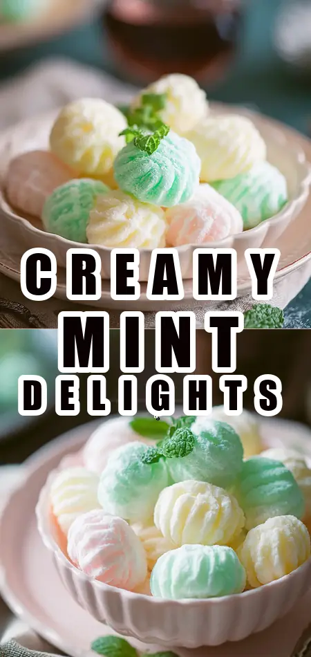 Pinterest pin (Design 1) for Simple Cream Cheese Mints Recipe