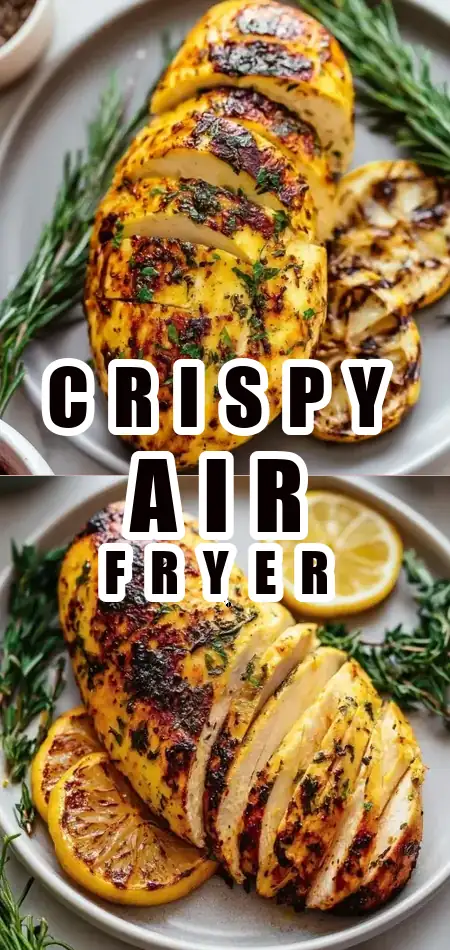 Pinterest pin (Design 1) for Air Fryer Chicken Breast