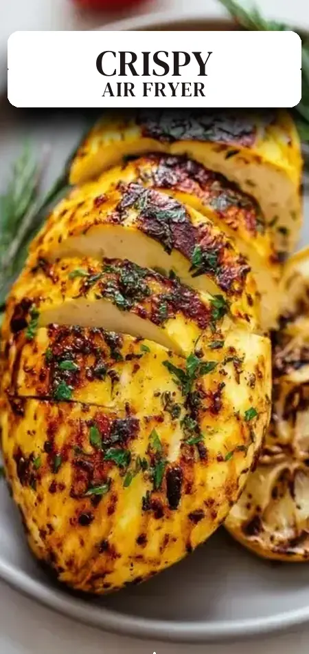 Pinterest pin (Design 2) for Air Fryer Chicken Breast