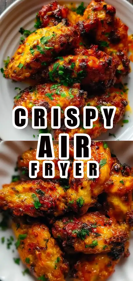 Pinterest pin (Design 1) for Air Fryer Chicken Wings