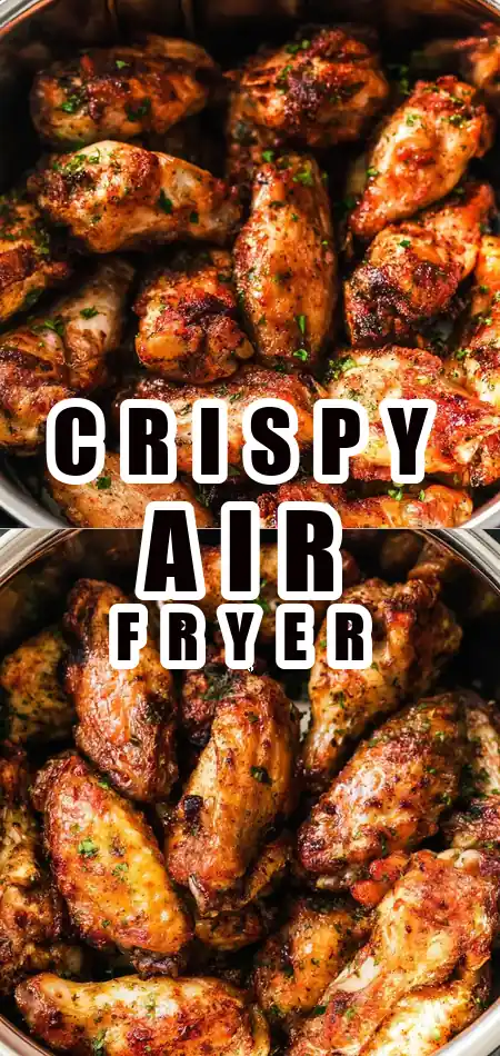 Pinterest pin (Design 1) for Air Fryer Chicken Wings