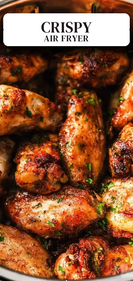 Pinterest pin (Design 2) for Air Fryer Chicken Wings