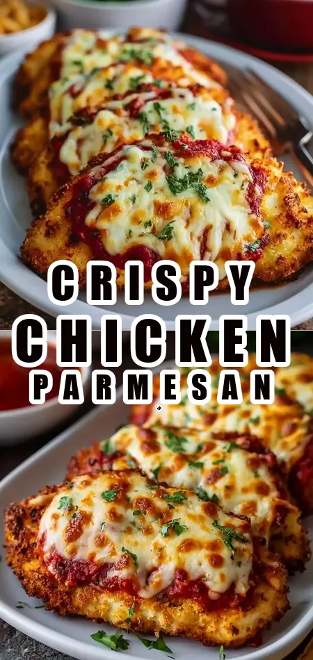 Pinterest pin (Design 1) for Air Fryer Chicken Parmesan