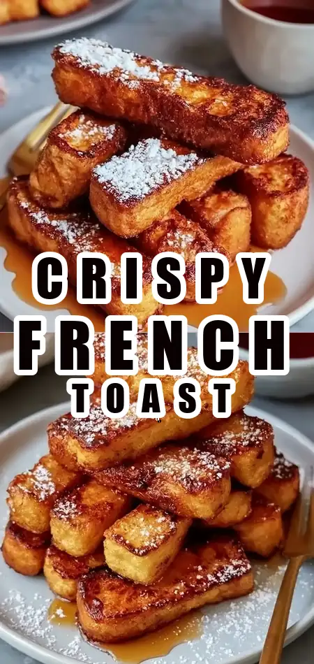 Pinterest pin (Design 1) for Crispy Air Fryer French Toast Sticks