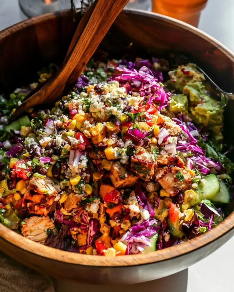 A delicious plate of Chipotle Chicken Chopped Salad