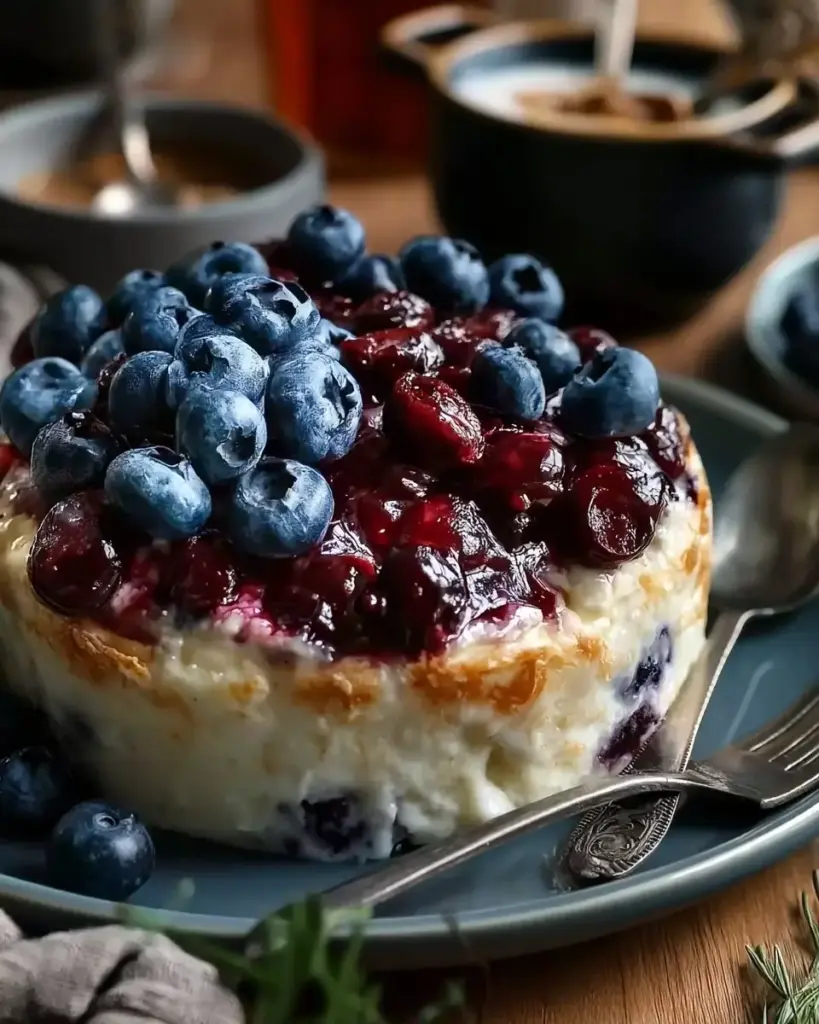 A delicious plate of Creamy Blueberry Cottage Cheese Breakfast Recipe with 22g Protein Easy Healthy Morning Fuel
