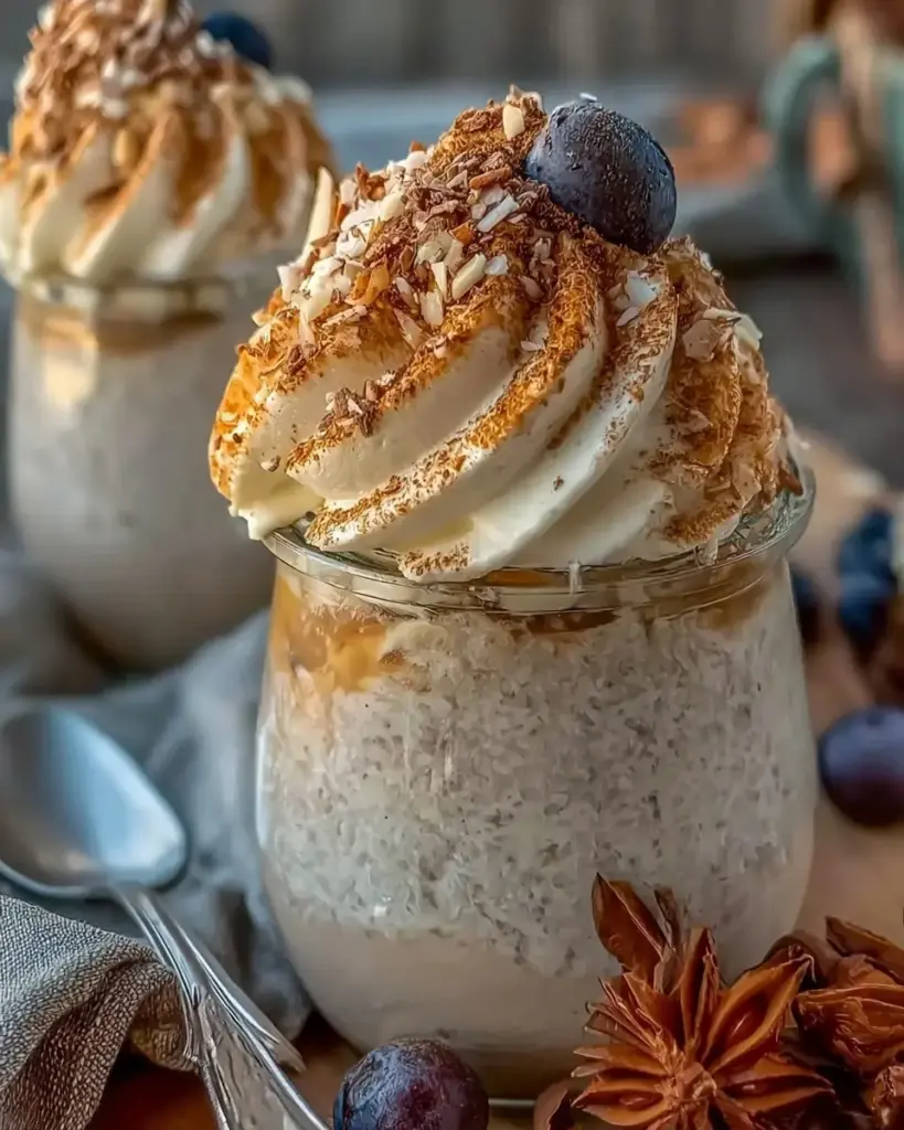 A delicious plate of Creamy Protein Pudding Recipe 22g Protein Easy Low Calorie Dessert