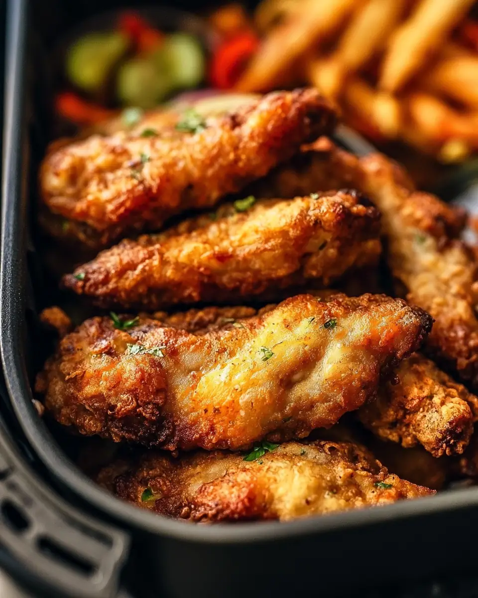 A delicious plate of Crispy Chicken Tenders in Farberware French Door Air Fryer Toaster Oven