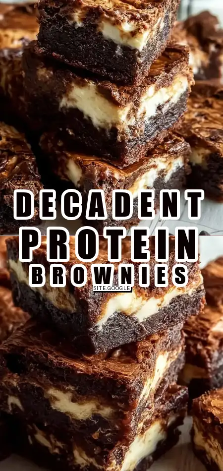 Pinterest pin (Design 1) for Fudgy Protein Brownies