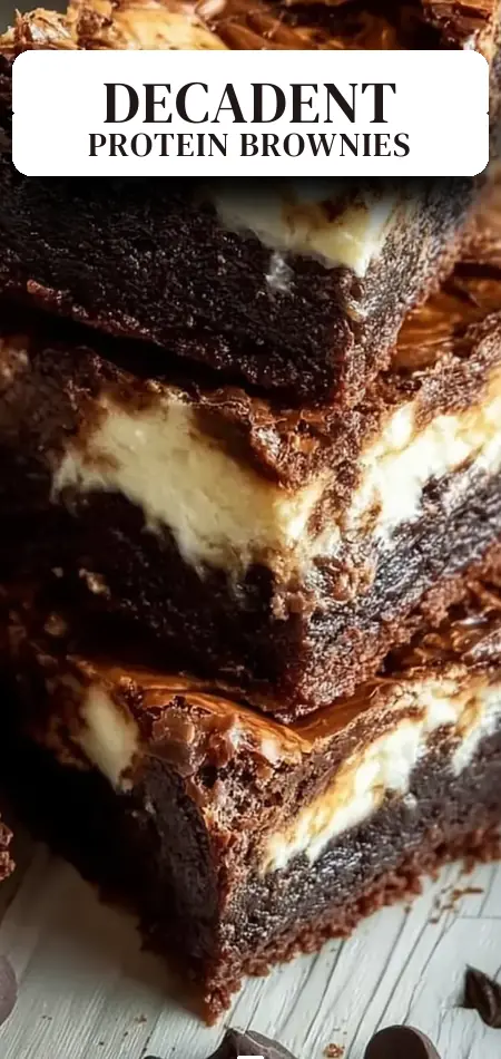 Pinterest pin (Design 2) for Fudgy Protein Brownies