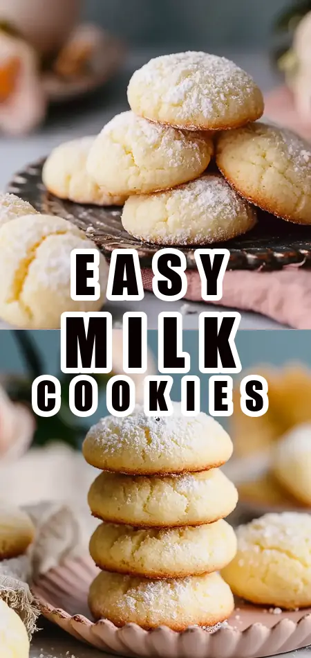 Pinterest pin (Design 1) for 30-Minute 3-Ingredient Cookies Condensed Milk - Homefoodkitchen
