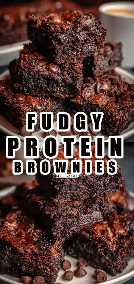 Pinterest pin (Design 1) for Ultimate Fudgy High Protein Brownies
