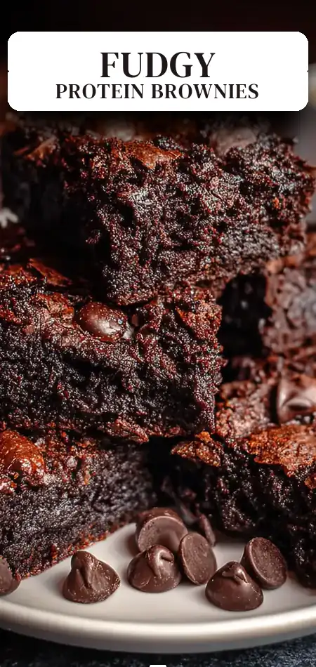 Pinterest pin (Design 2) for Ultimate Fudgy High Protein Brownies