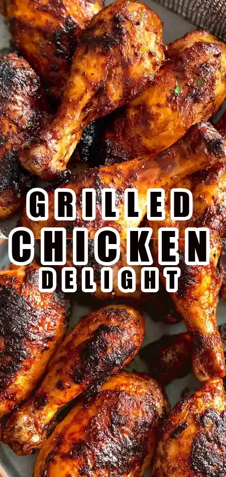 Pinterest pin (Design 1) for BBQ Chicken Legs