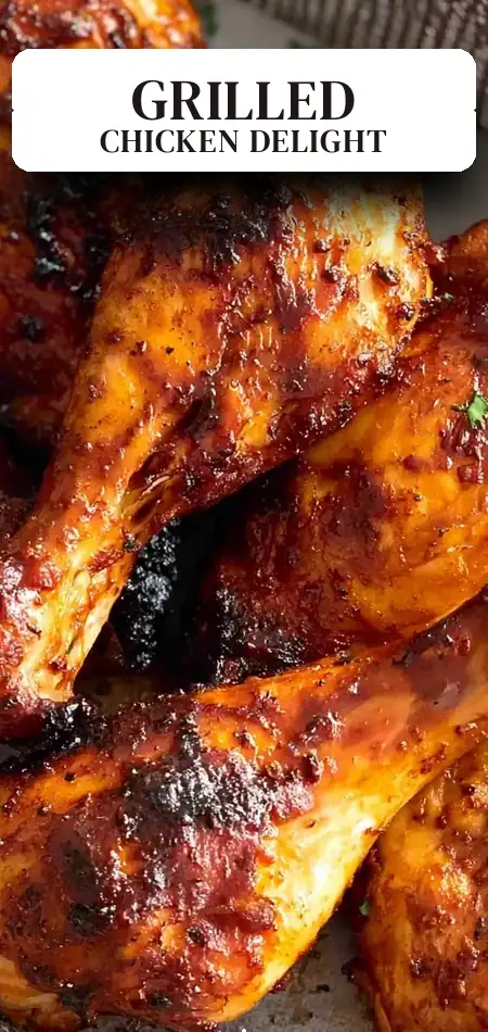 Pinterest pin (Design 2) for BBQ Chicken Legs