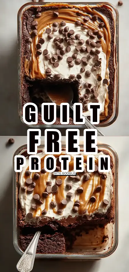 Pinterest pin (Design 1) for Two-Minute Protein Brownie – Guilt-Free & Delicious! Recipe