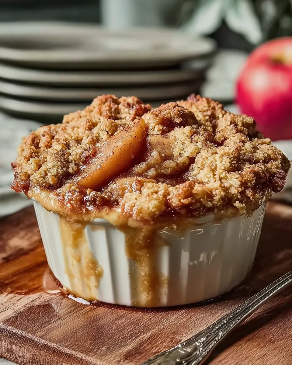 A delicious plate of High Protein Apple Crumble Recipe Easy 20g Protein Dessert