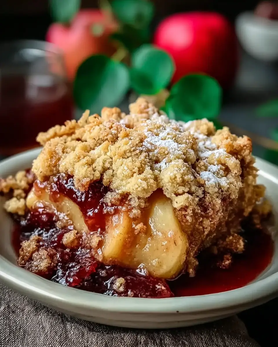 A delicious plate of High-Protein Apple Crumble