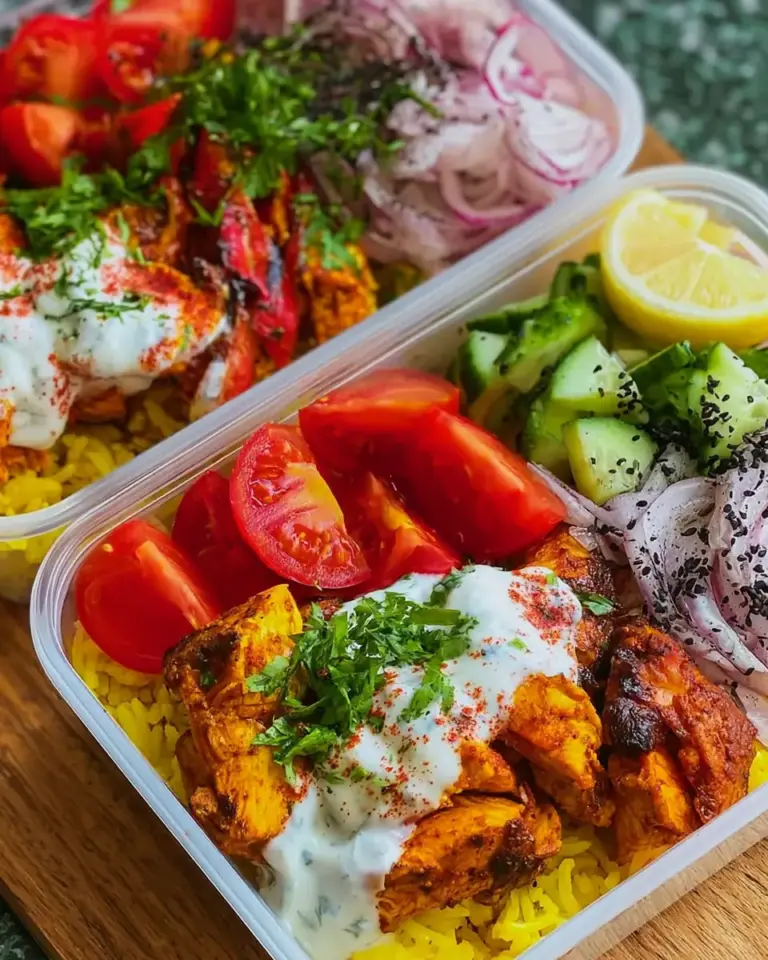 A delicious plate of High Protein Chicken Shawarma Bowl