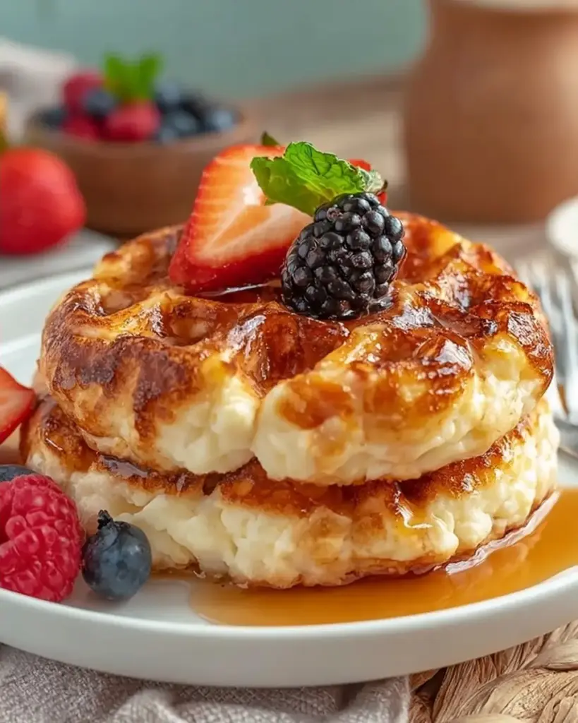 A delicious plate of High Protein Cottage Cheese Waffles Recipe Easy Healthy Snack Idea
