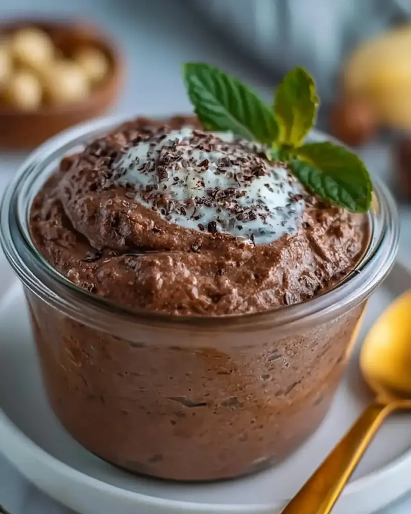 A delicious plate of High Protein Pudding Recipe 50g Protein Creamy Greek Yogurt Dessert