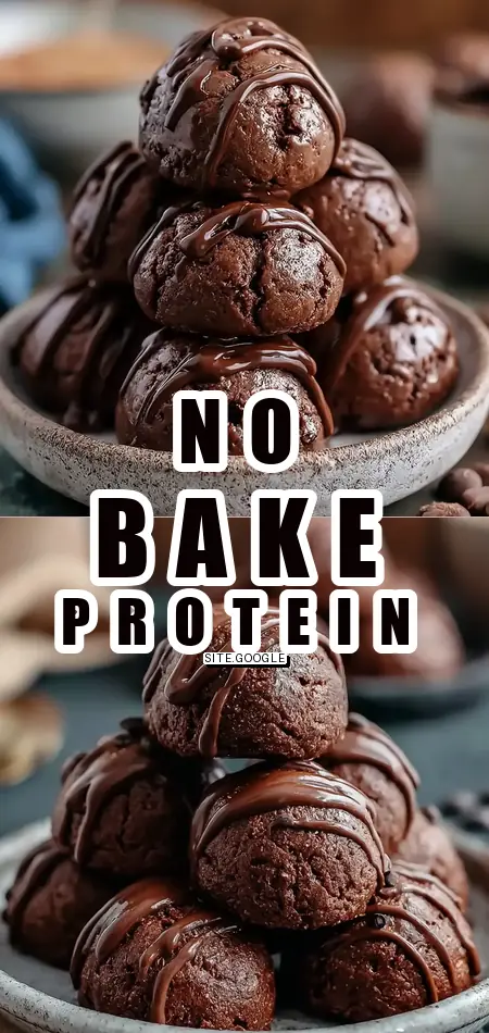 Pinterest pin (Design 1) for Ultimate No-Bake Cottage Cheese Brownie Batter Protein Bites