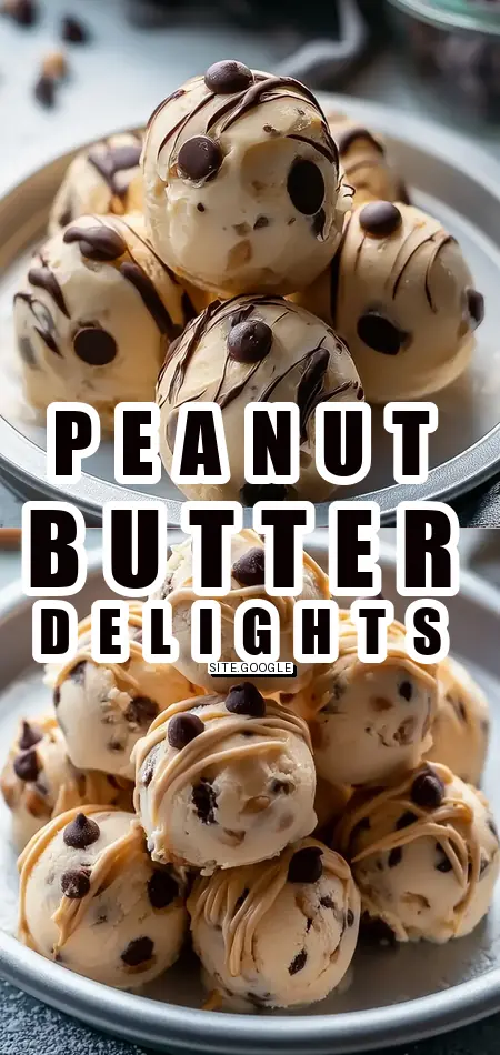 Pinterest pin (Design 1) for Frozen Greek Yogurt Peanut Butter Bites