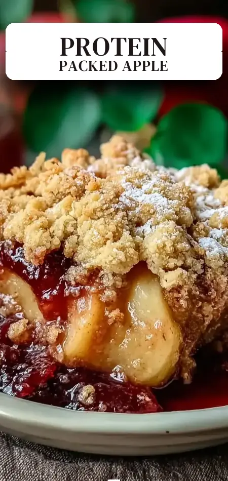 Pinterest pin (Design 2) for High-Protein Apple Crumble
