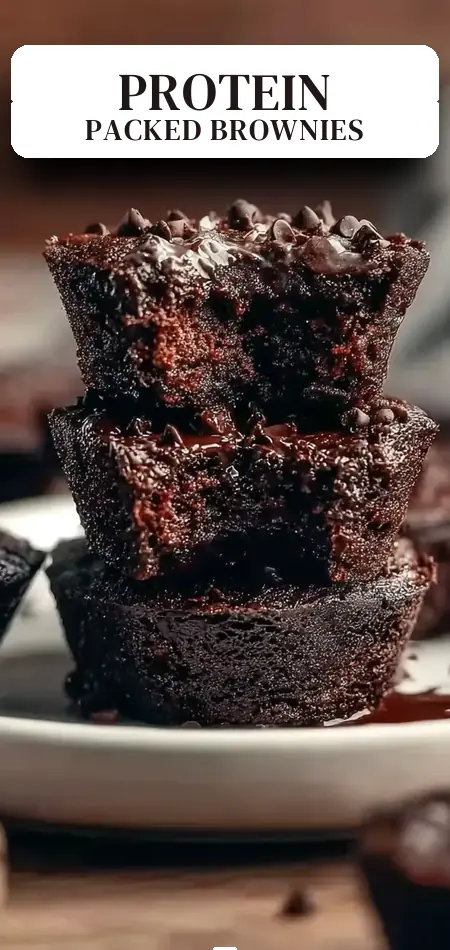 Pinterest pin (Design 2) for High Protein Brownie Bites