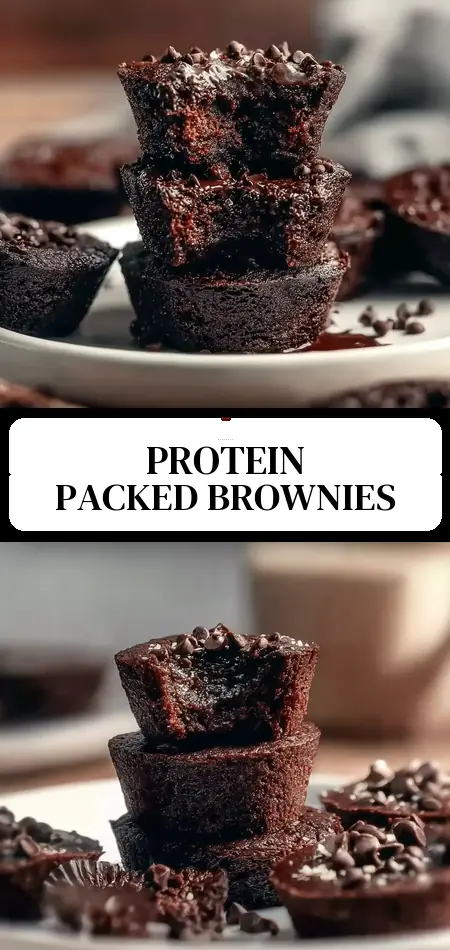 Pinterest pin (Design 3) for High Protein Brownie Bites
