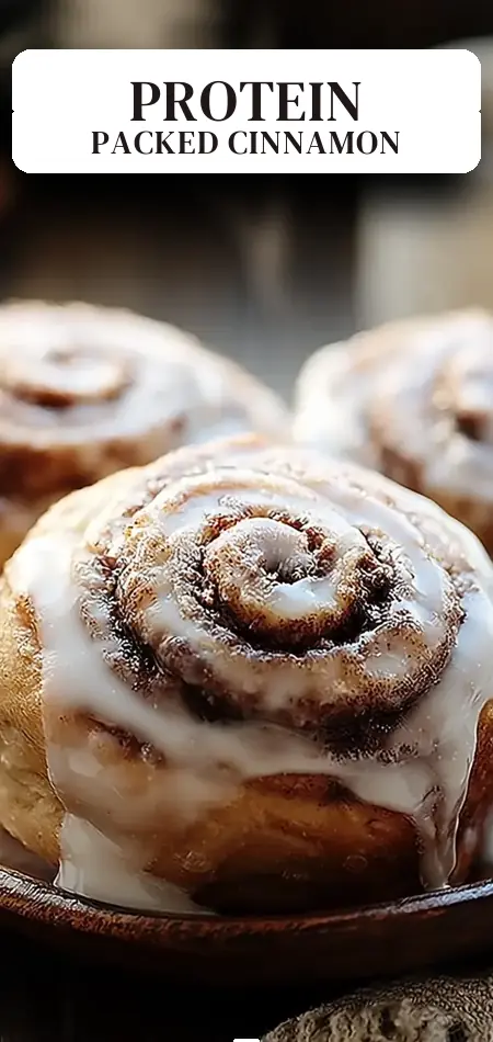 Pinterest pin (Design 2) for Guilt-Free High-Protein Cinnamon Rolls You’ll Crave Daily
