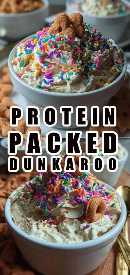 Pinterest pin (Design 1) for High Protein Dunkaroo Dip