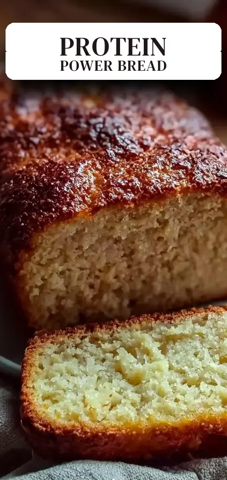Pinterest pin (Design 2) for High Protein 2-Ingredient Bread Recipe 22g Protein Quick and Easy